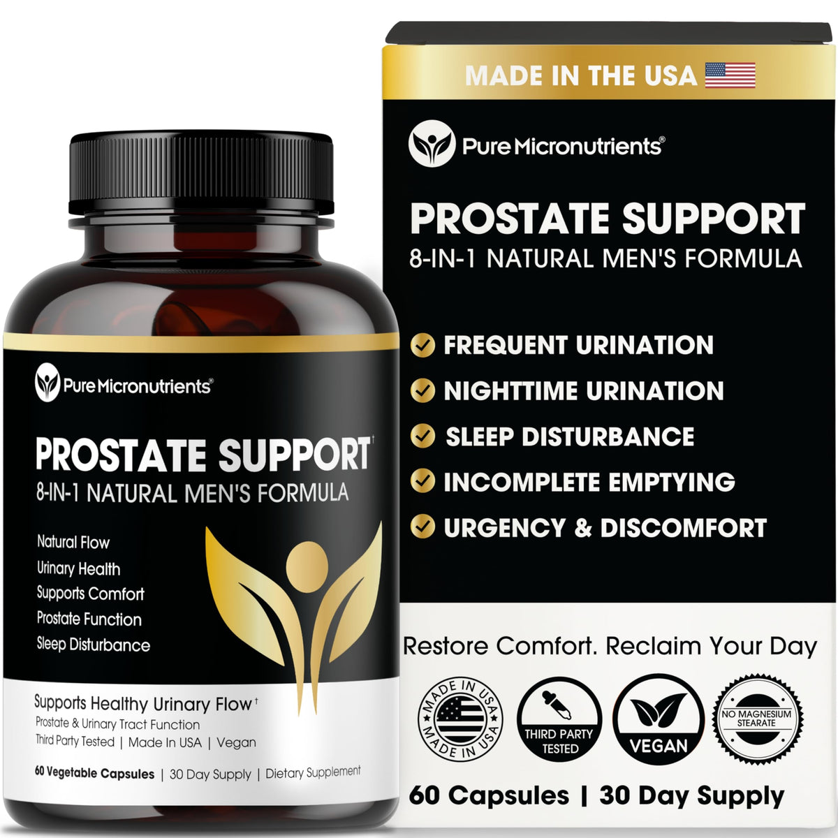 Pure Micronutrients complément alimentaire prostate 60 capsules vue de face