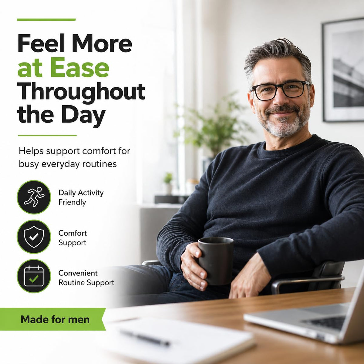 PURE NUTRA LABS 60 capsules de soutien urinaire sur une table