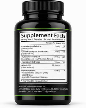 PURE NUTRA LABS complément vue de côté, capsules dans leur emballage