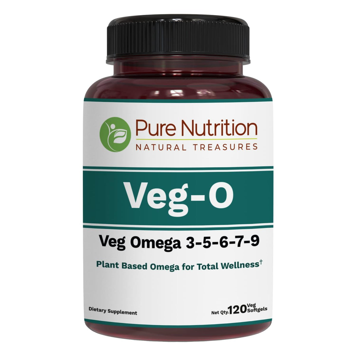 PURE NUTRITION Omega 3-6-9 600mg 120 gélules - vue de face
