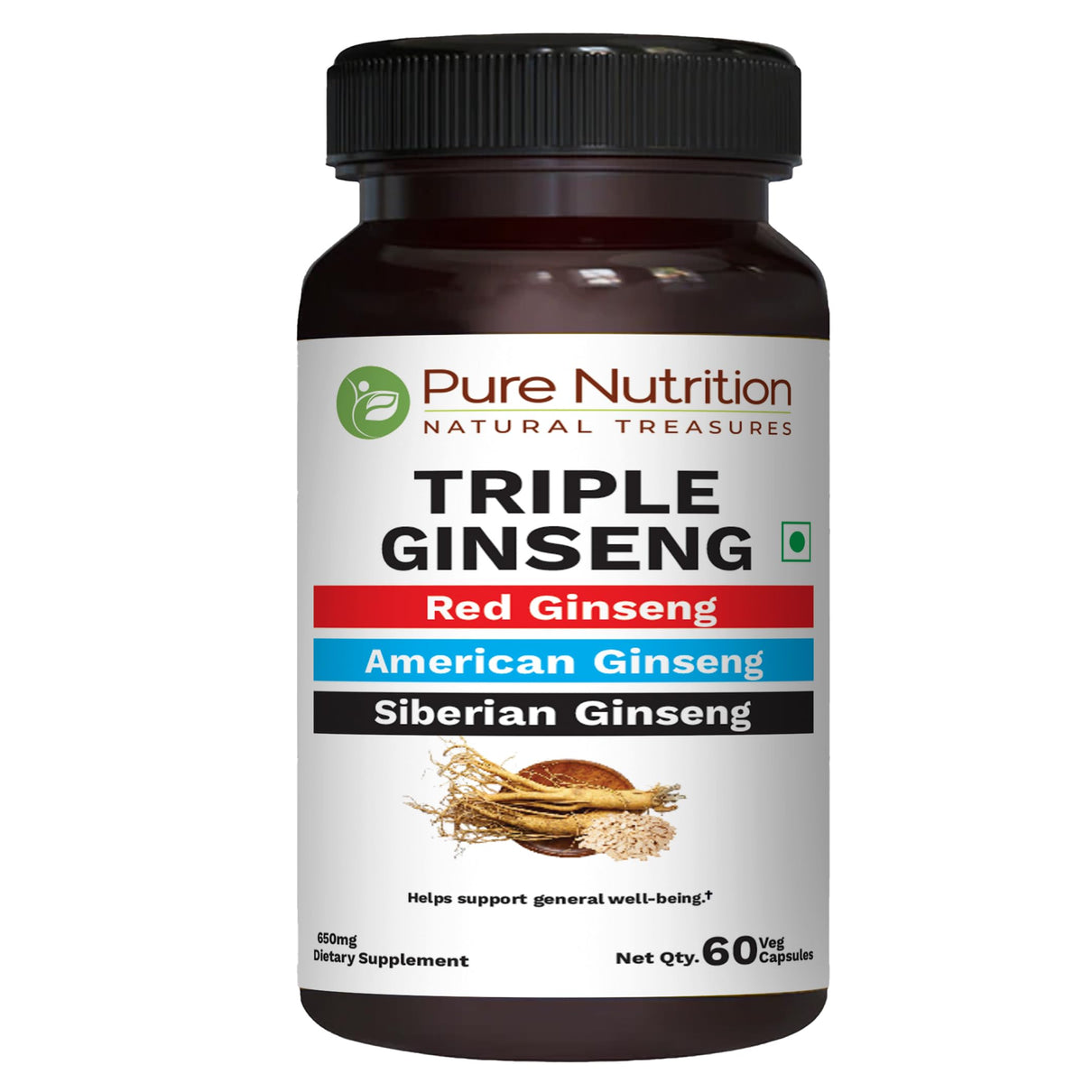 PURE NUTRITION Triple Ginseng 790mg boîte avant vue