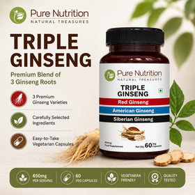 PURE NUTRITION Triple Ginseng 790mg ingrédients détaillés