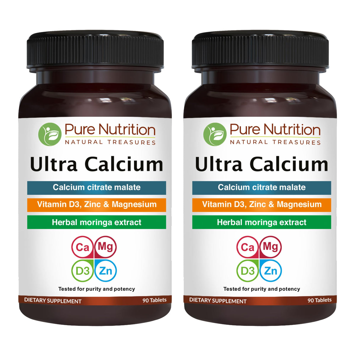 PURE NUTRITION Ultra Calcium 1000mg devant de l'emballage