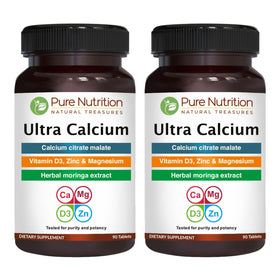 PURE NUTRITION Ultra Calcium 1000mg devant de l'emballage