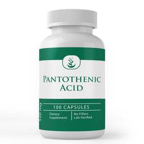 PURE ORIGINAL INGREDIENTS Acide Pantothénique 100 capsules vue de face