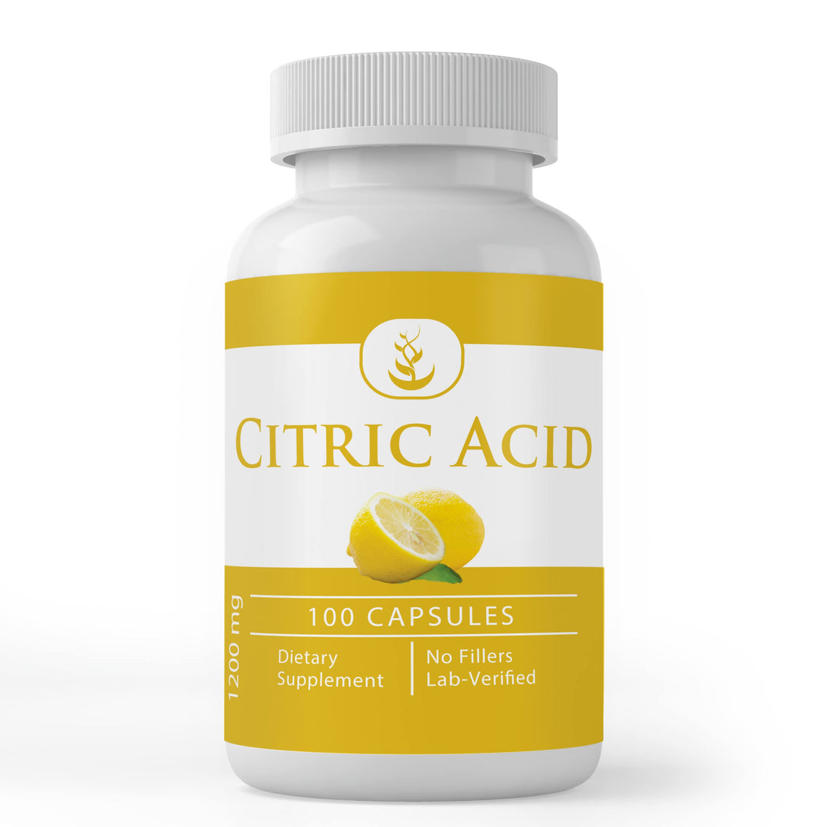 PURE ORIGINAL INGREDIENTS Acides Citriques 100 capsules vue de face