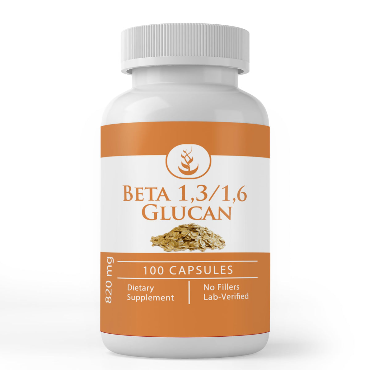 PURE ORIGINAL INGREDIENTS Beta Glucan 1,3/1,6 100 Capsules vue de face