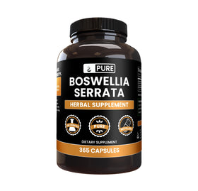 PURE ORIGINAL INGREDIENTS Boswellia Serrata capsules view from the front