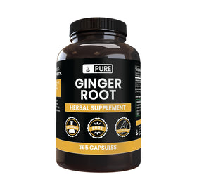 PURE ORIGINAL INGREDIENTS Capsules de racine de gingembre 365, vue avant