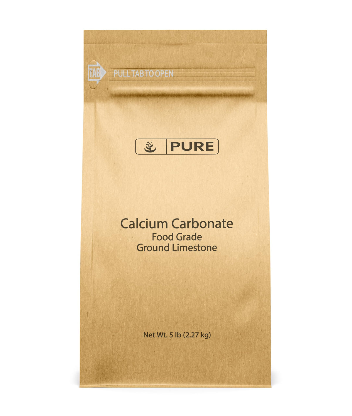 PURE ORIGINAL INGREDIENTS Carbonate de Calcium Poudre 2300g vue de face