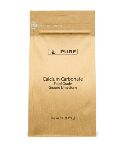 PURE ORIGINAL INGREDIENTS Carbonate de Calcium Poudre 2300g vue de face