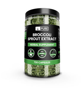 PURE ORIGINAL INGREDIENTS Extrait de Brocoli 730 Capsules vue de face