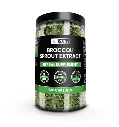 PURE ORIGINAL INGREDIENTS Extrait de Brocoli 730 Capsules vue de face