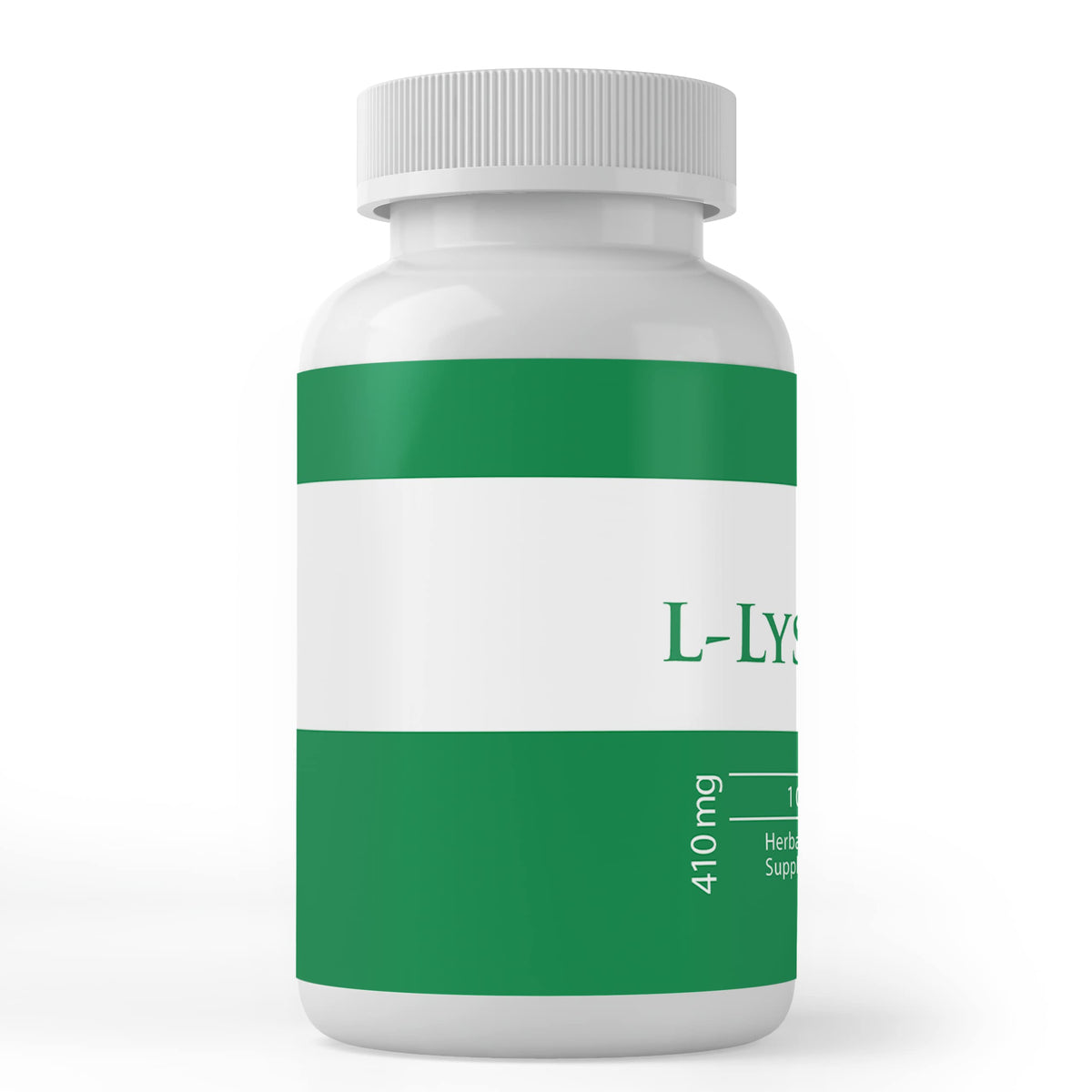 PURE ORIGINAL INGREDIENTS L-Lysine HCL capsule bottle side view