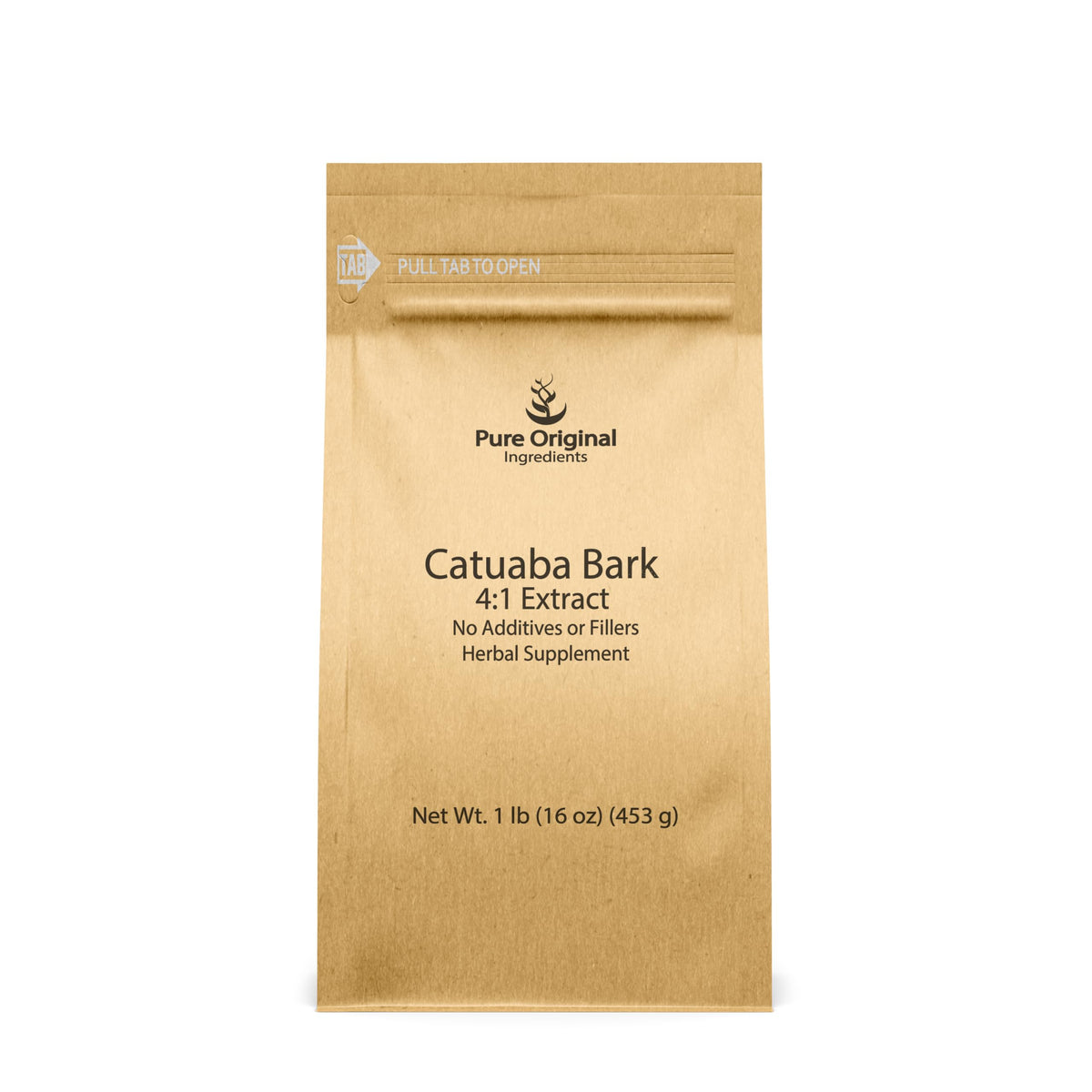 PURE ORIGINAL INGREDIENTS Poudre d'Extrait d'Écorce de Catuaba 475g vue de face
