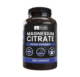 PURE ORIGINAL INGREDIENTS Poudre de Citrate de Magnésium 365 Capsules vue de face