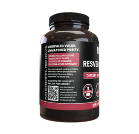 PURE ORIGINAL INGREDIENTS Résvératrol capsules et emballage