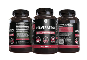 PURE ORIGINAL INGREDIENTS Résvératrol capsules ouvertes montrant le contenu