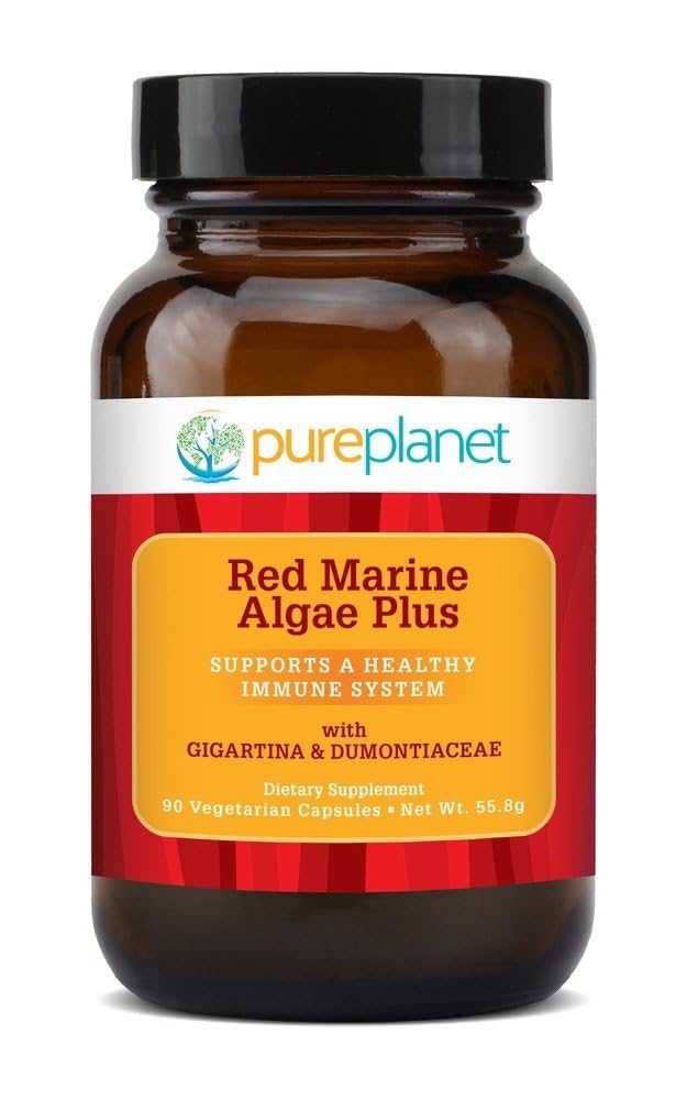 PURE PLANET Algue Marine Rouge Plus 90 VegCaps, vue de l'emballage