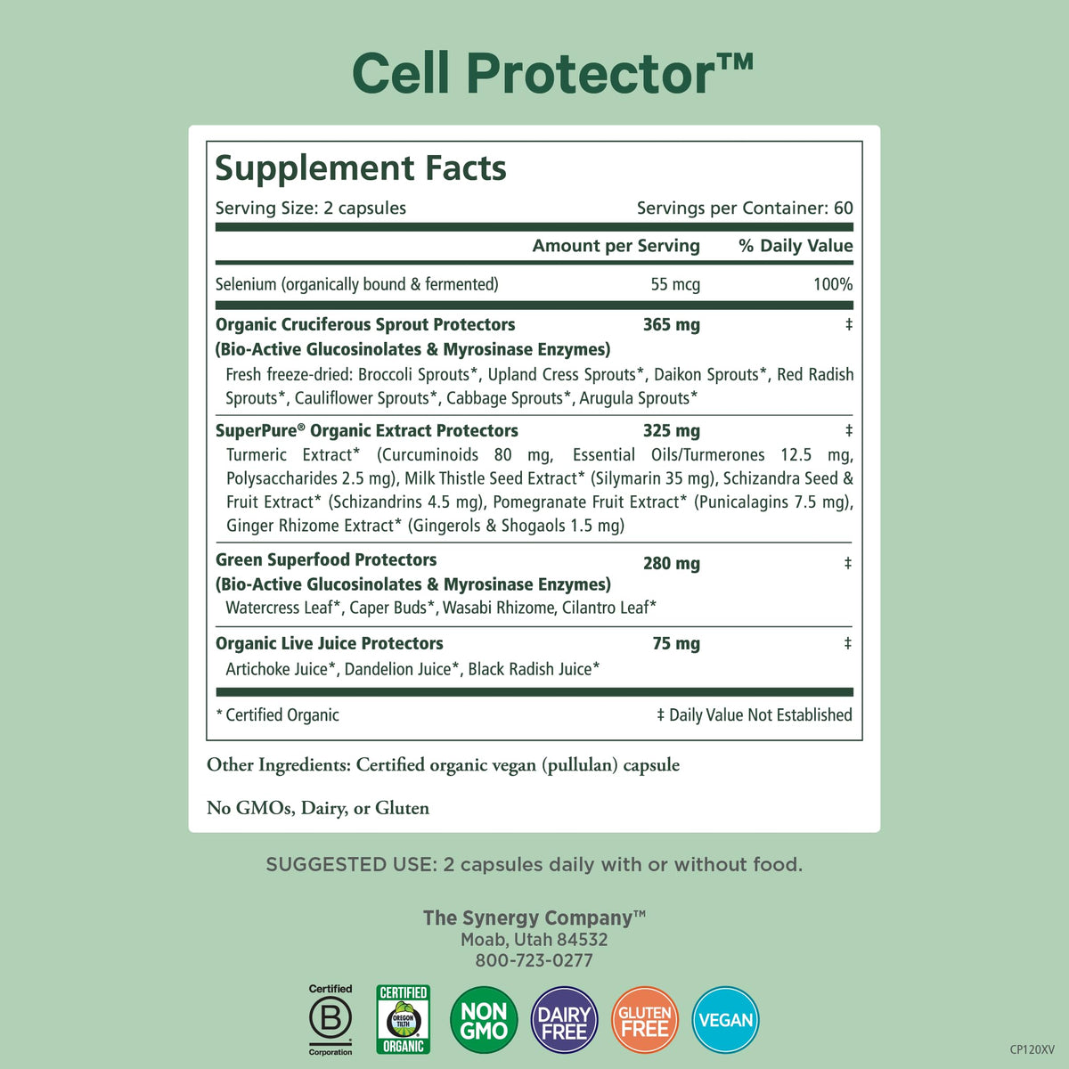 PURE SYNERGY Cell Protector capsules avec étiquette