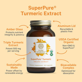 PURE SYNERGY Curcuma 60 capsules avec étiquette
