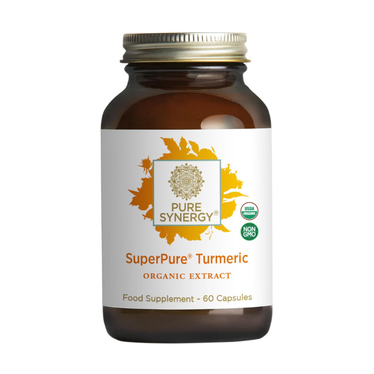 PURE SYNERGY Curcuma 60 capsules sur une table