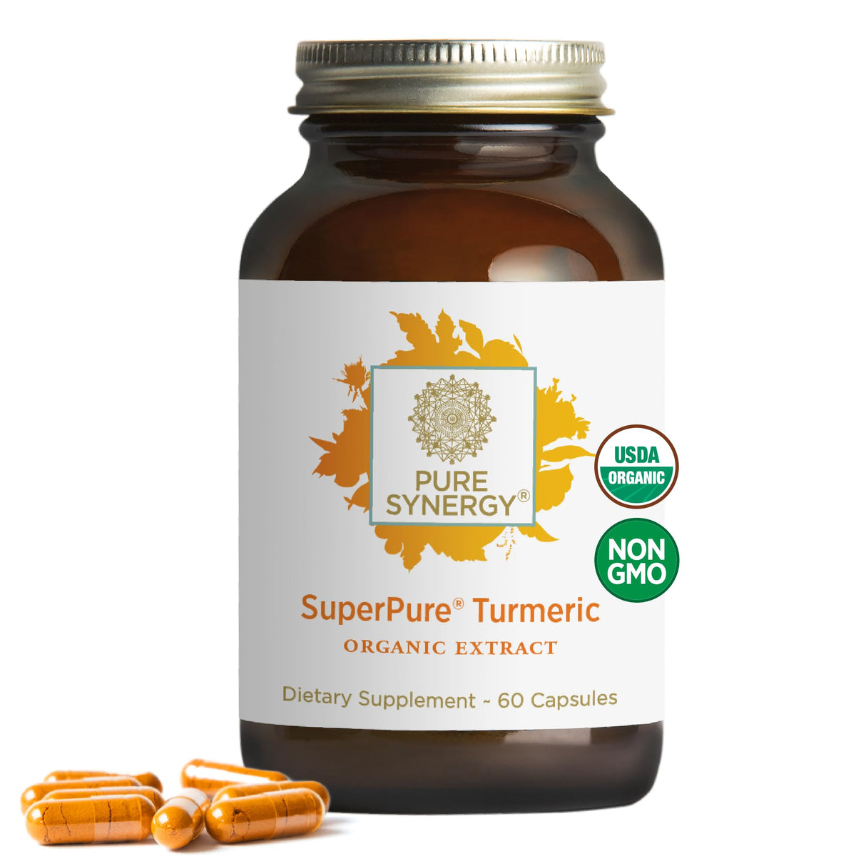 PURE SYNERGY Curcuma 60 capsules vue de face
