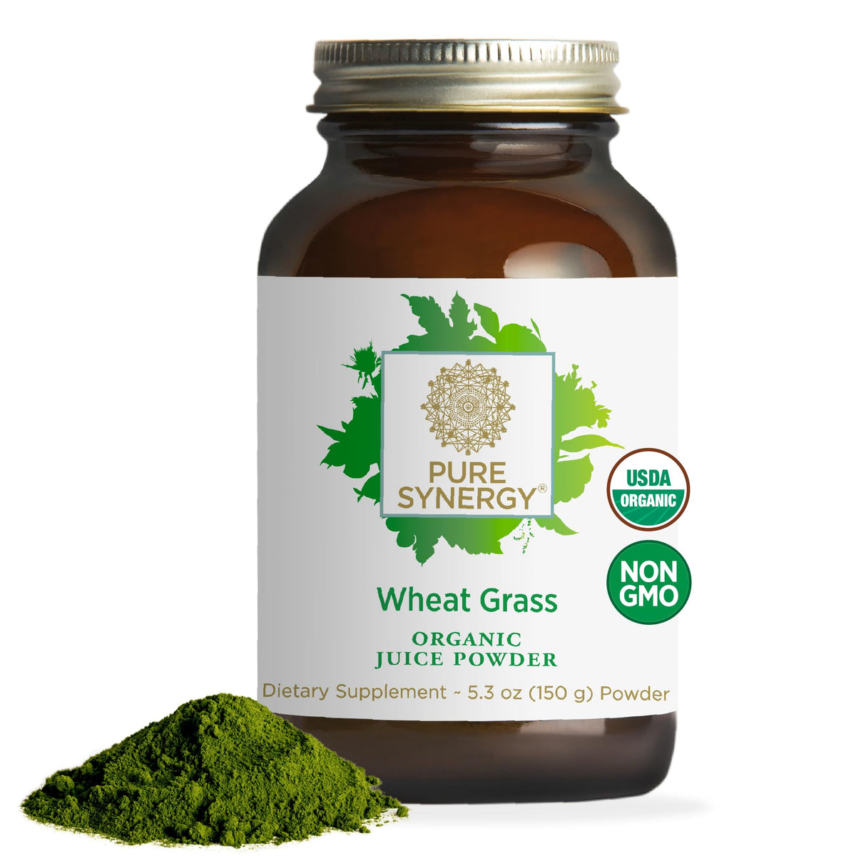 PURE SYNERGY Poudre de Jus de Blé Bio 150 g vue de face