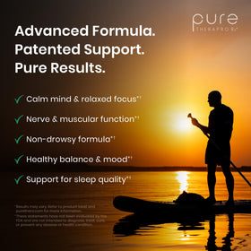 Pure Therapro Rx Just daily wellness Poudre sur une table avec des ingrédients