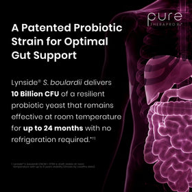 Pure Therapro Rx Saccharomyces 10B Probiotic capsules on a table