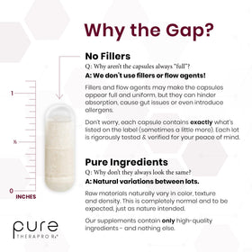 Pure Therapro Rx Saccharomyces 10B Probiotic capsules opened with juice