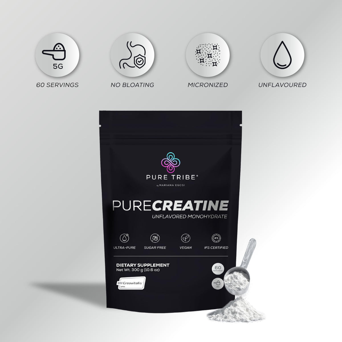 PURE TRIBE PureCreatine 300g emballage