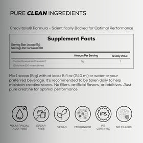 PURE TRIBE PureCreatine 300g poudre dans un verre