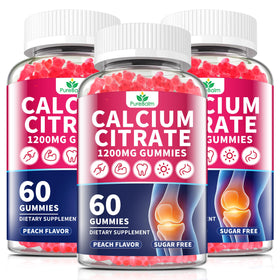 PureBalm Calcium Citrate 1200mg gummies front view with packaging