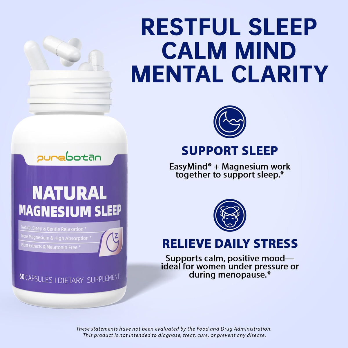 PureBotan EasyMind capsules en gros plan