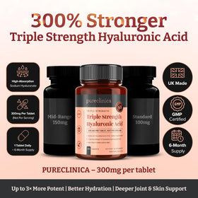pureclinica Acide Hyaluronique 300mg comprimés avec étiquette