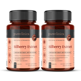 pureclinica Extrait de Myrtille 1000mg - vue avant de la bouteille