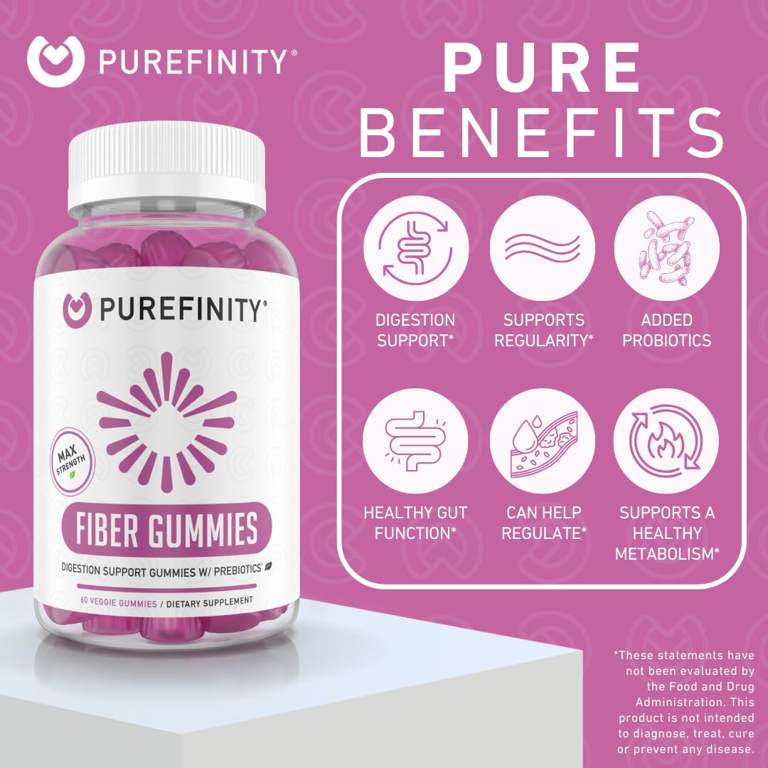 PUREFINITY Gummies Fibres 60 gélifiés, arrière du pot