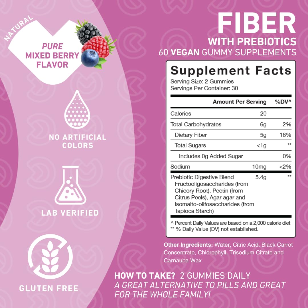 PUREFINITY Gummies Fibres 60 gélifiés, gélifiés sur une cuillère