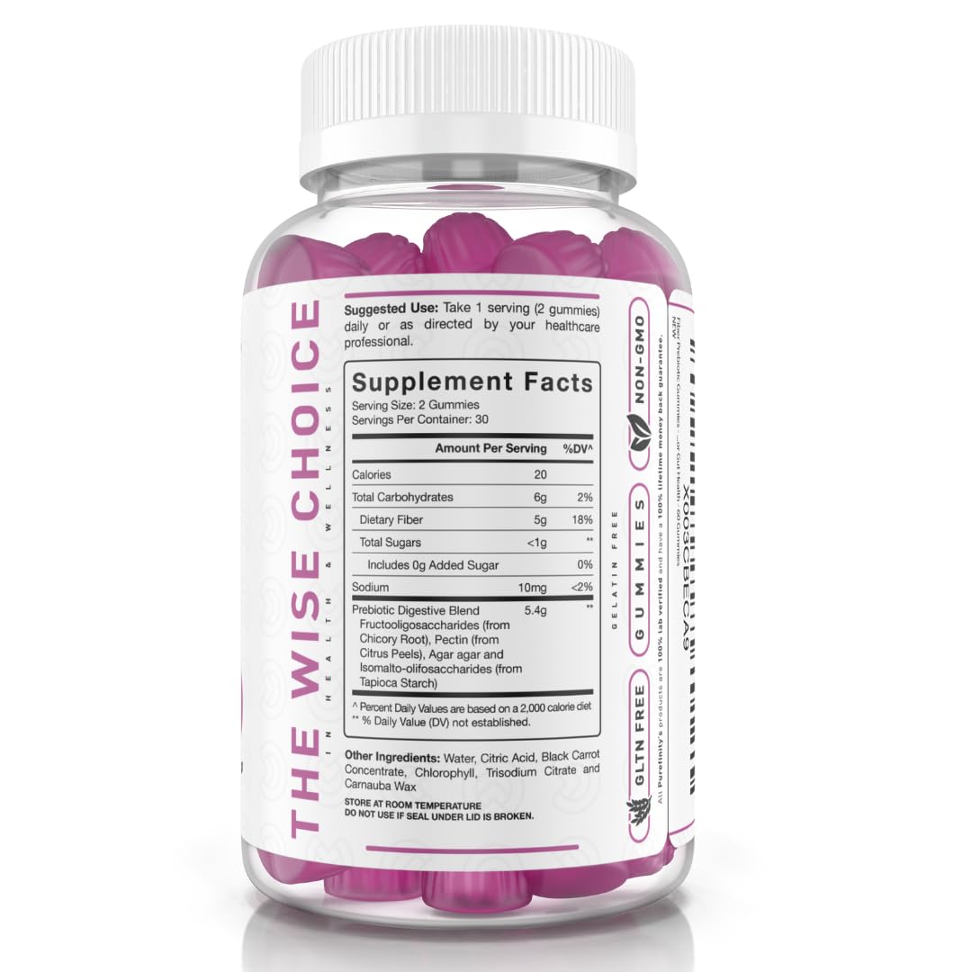 PUREFINITY Gummies Fibres 60 gélifiés, présentation sur une table