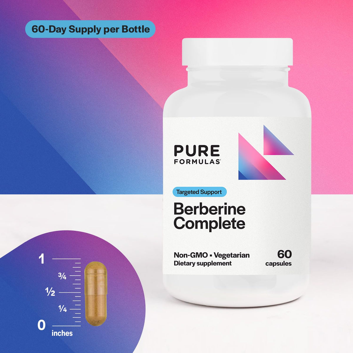 PureFormulas Berbérine 500mg 60 Capsules végétariennes sur une table