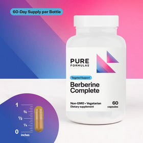PureFormulas Berbérine 500mg 60 Capsules végétariennes sur une table