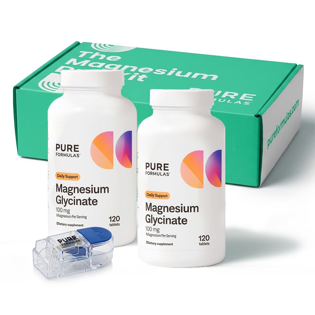 PureFormulas Magnésium Glycinate 100 mg 240 comprimés vue de face