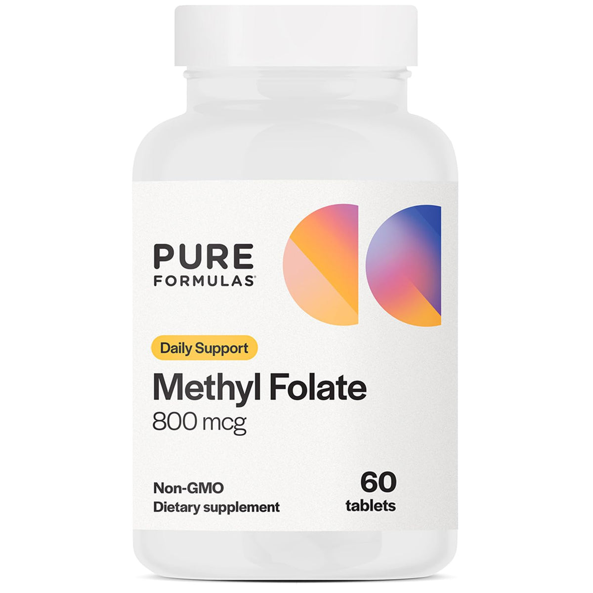PureFormulas Methylfolate 800 mcg bouteille vue de face