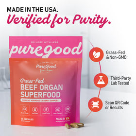 PureGood Complément Alimentaire avec une main pour échelle