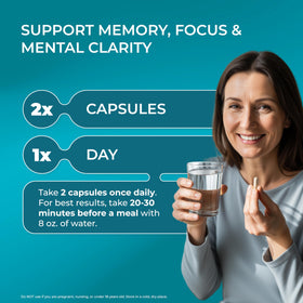 PUREHEALTH RESEARCH Ageless Brain étiquette avec informations nutritionnelles