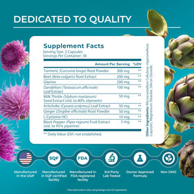 PUREHEALTH RESEARCH Complément Alimentaire Artichaut 200g vue de dos