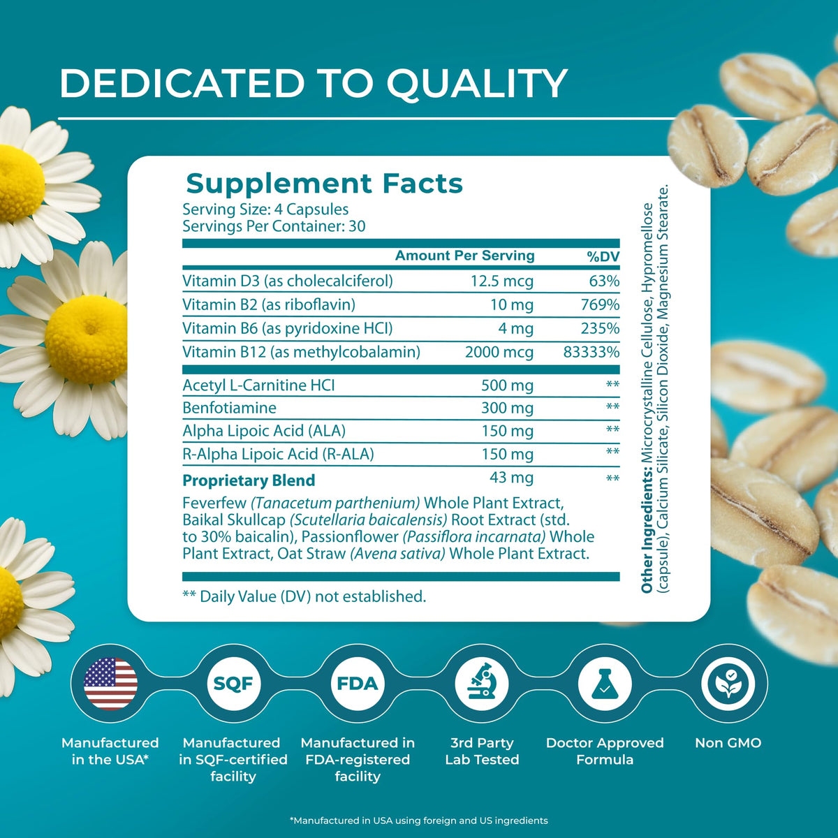 PUREHEALTH RESEARCH Nerve Regen Formula 898g arrière