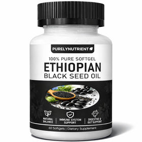 PURELYNUTRIENT Huile de Graine Noire Éthiopienne 60 Capsules face