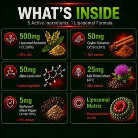 PURETREX Berberine HCl 500mg Capsules côté avec étiquette visible
